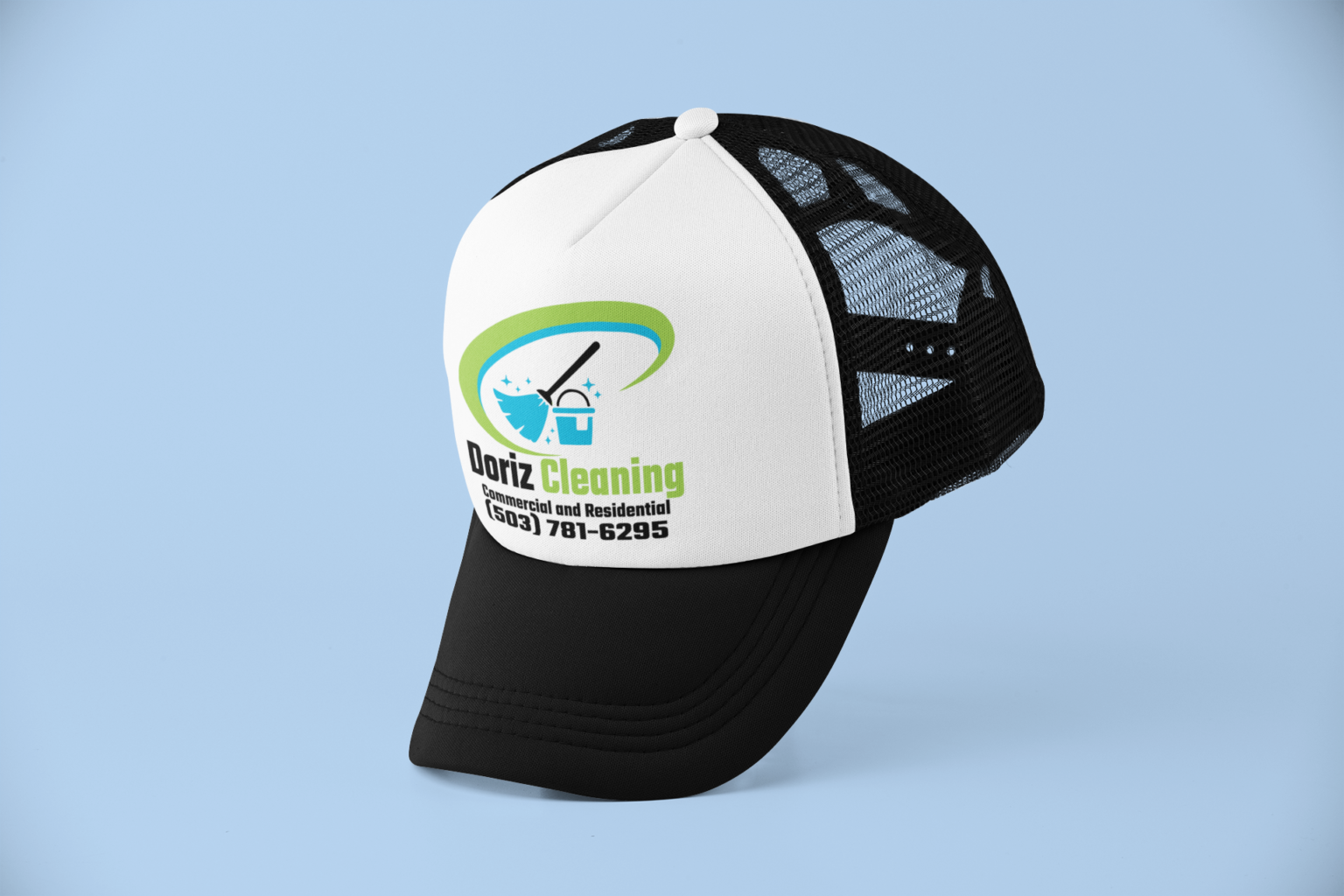 Doriz Gorras negras con full color logo